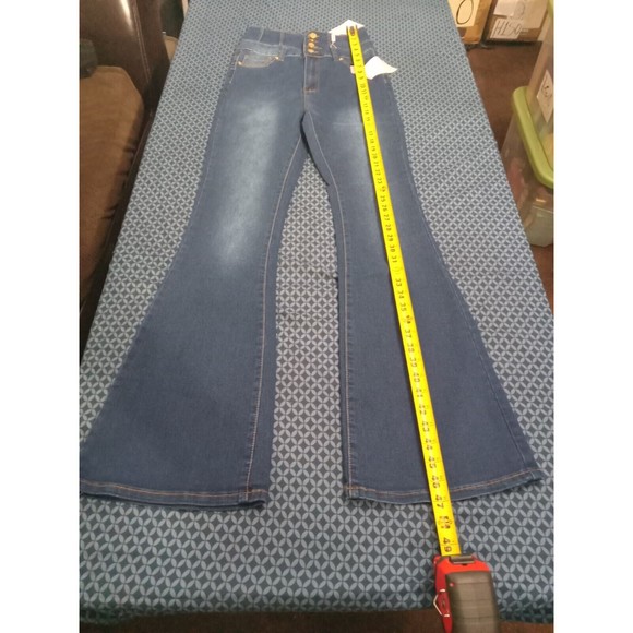 WAIST 29 IN, SIZE 9 CTP FLARE JEANS STRETCH DENIM BLUE  9-1 CTP1206,  JEANS - Picture 10 of 12